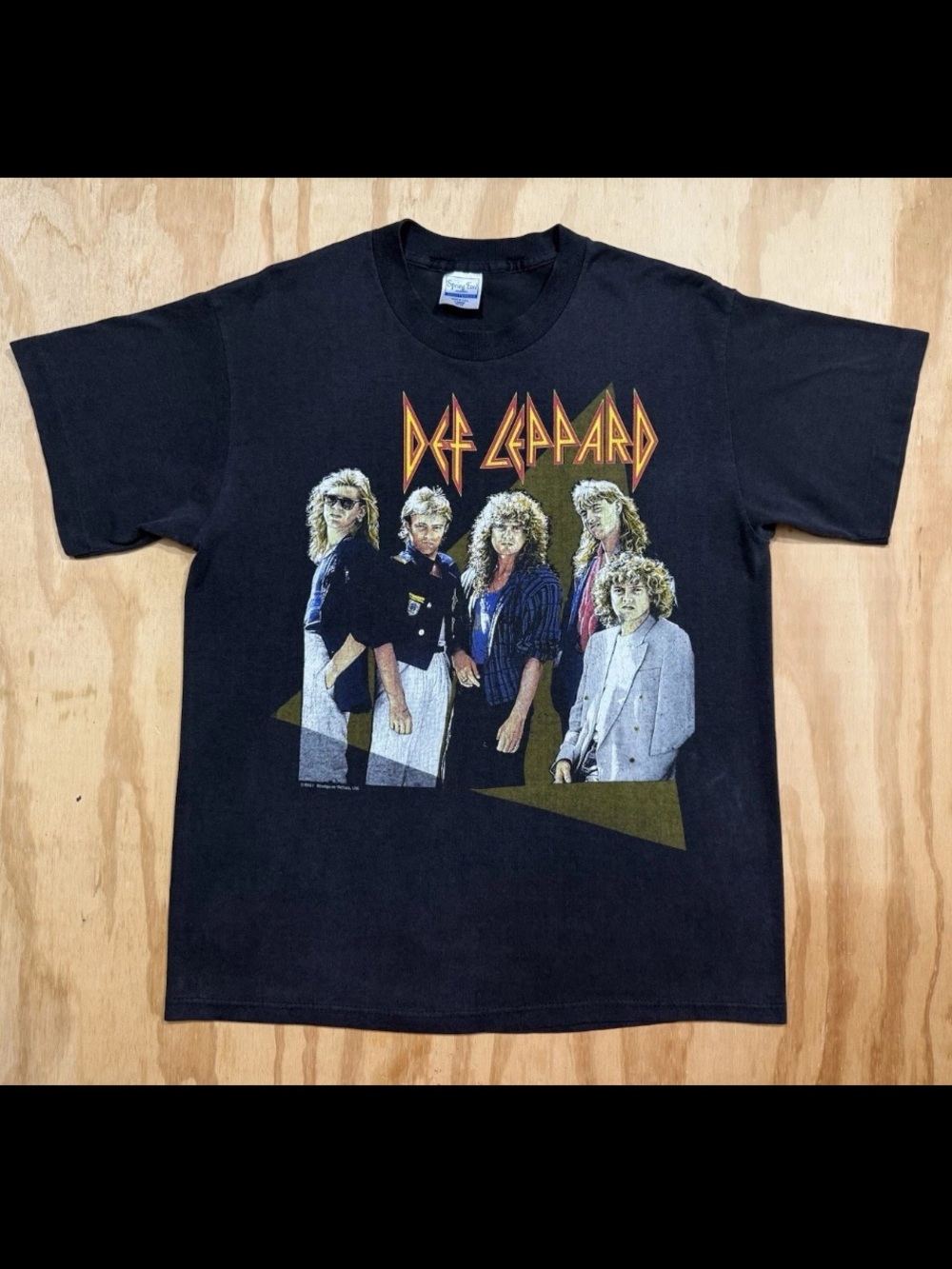Vintage 80s  Def Leppard Double Sided Hysteria Tour Band T-Shirt Thin L